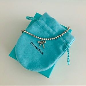 Tiffany💙Bow Bead bracelet in sterling silver